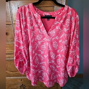 🌿 Fortune + Ivy mixed materials top Size L